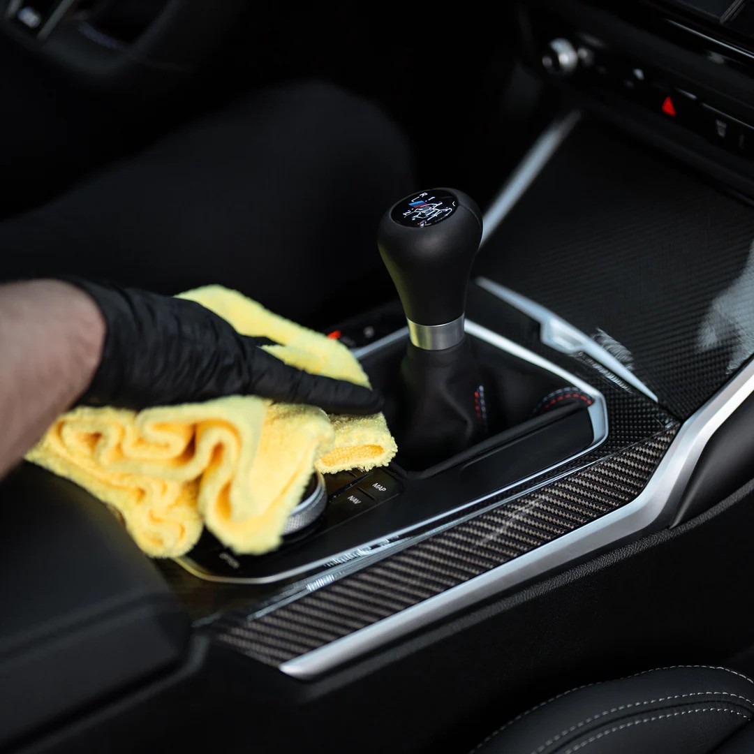 Freshly vacuumed and detailed car interior